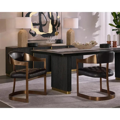 SUNPAN Beaumont Leather Dining Armchair