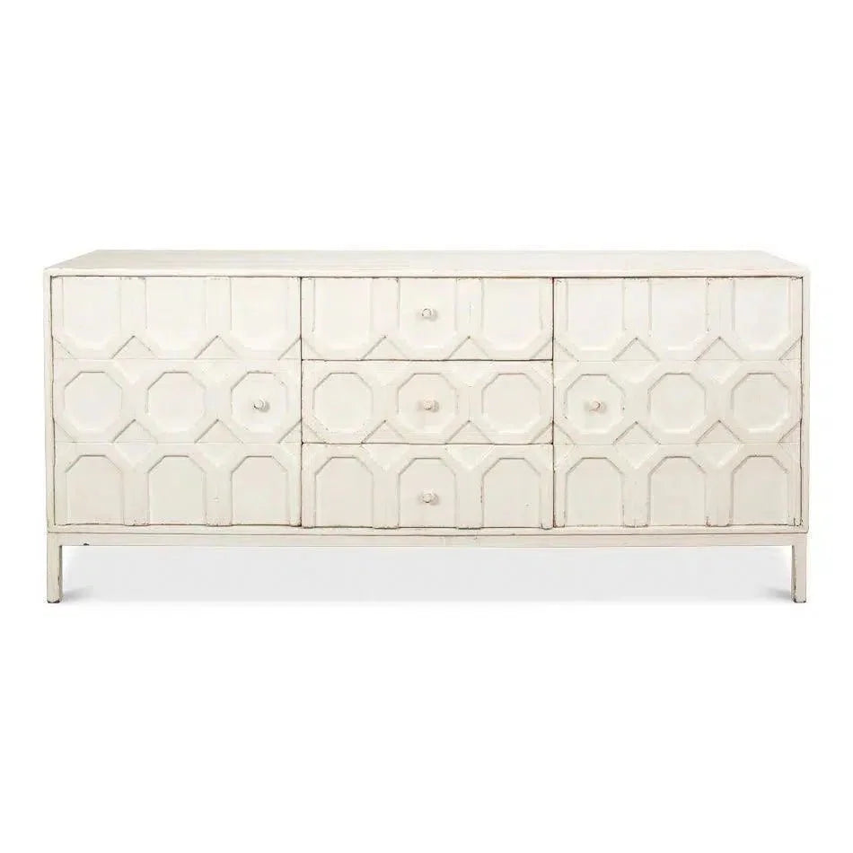 Becket Sideboard Antique White Buffet for Dining Room - LOOMLAN - Sarreid - Sideboards
