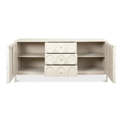Becket Sideboard Antique White Buffet for Dining Room - LOOMLAN - Sarreid - Sideboards