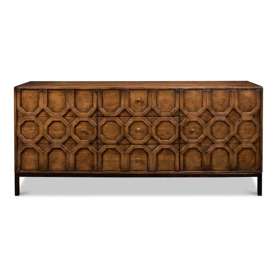 Becket Sideboard Brown Buffet for Dining Room - LOOMLAN - Sarreid - Sideboards