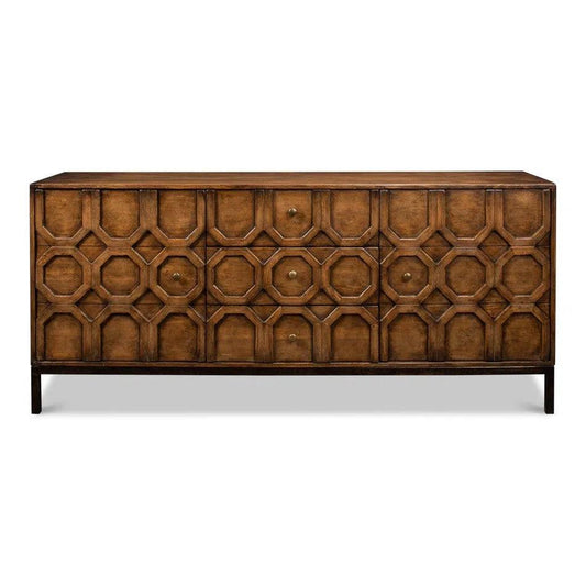 Sarreid Becket Sideboard Brown Buffet for Dining Room