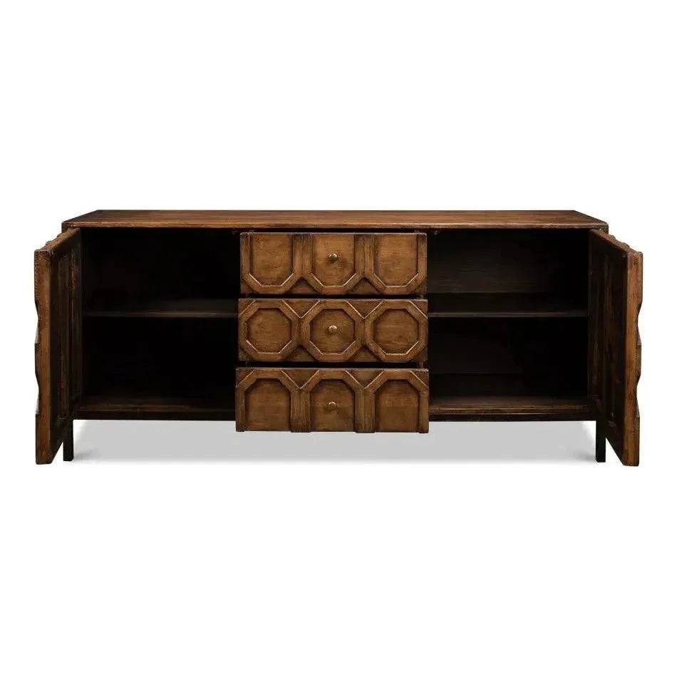 Becket Sideboard Brown Buffet for Dining Room - LOOMLAN - Sarreid - Sideboards