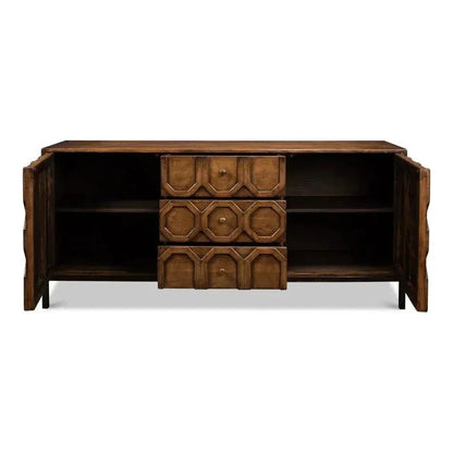 Becket Sideboard Brown Buffet for Dining Room - LOOMLAN - Sarreid - Sideboards