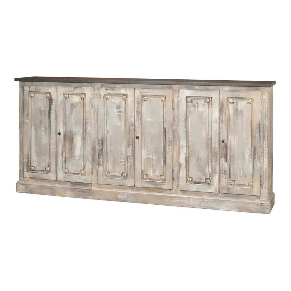 Bellagio Sideboard 96" Grey Oak Stn Grey - LOOMLAN - Sarreid - Sideboards