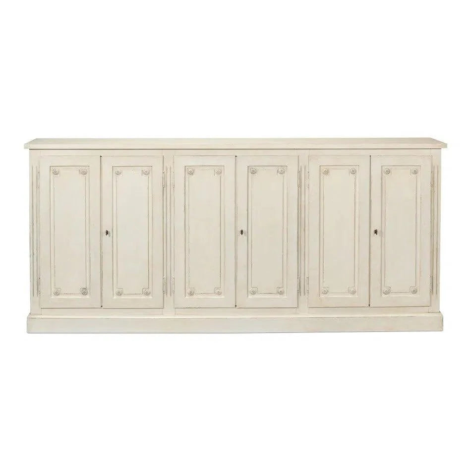 Bellagio Sideboard 96" White White - LOOMLAN - Sarreid - Sideboards