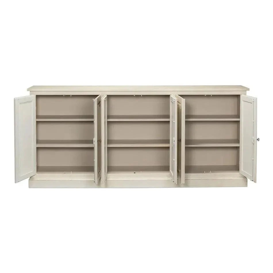 Bellagio Sideboard 96" White White - LOOMLAN - Sarreid - Sideboards