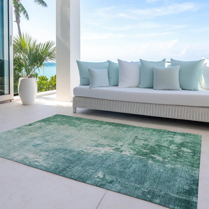 LOOMLAN Rugs Bellatrix Green Washable Indoor-Outdoor Rug
