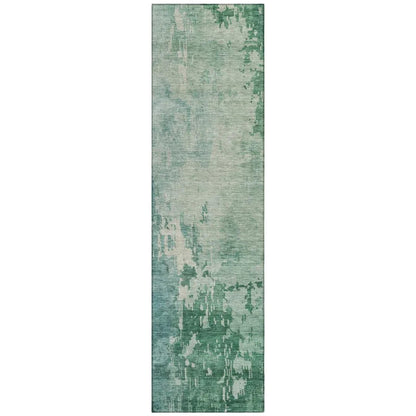 LOOMLAN Rugs Bellatrix Green Washable Indoor-Outdoor Rug