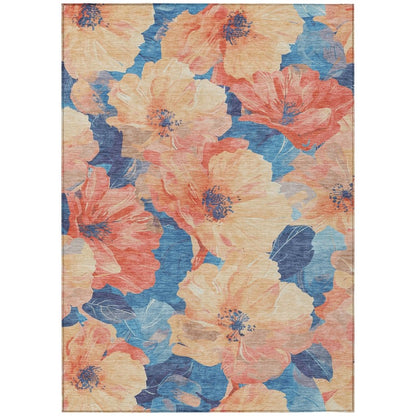LOOMLAN Rugs Bellavor Orange Washable Indoor-Outdoor Rug