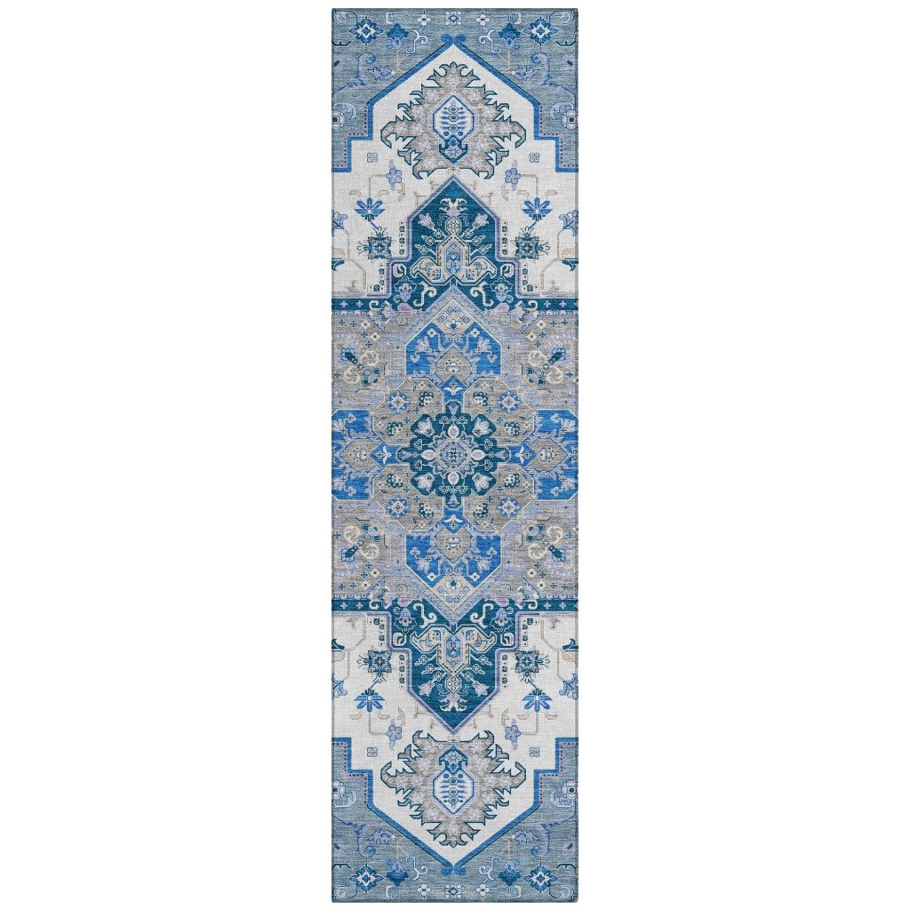 LOOMLAN Rugs Bellaya Blue Washable Indoor-Outdoor Rug