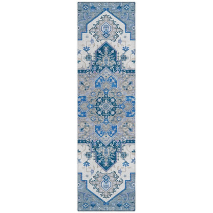 LOOMLAN Rugs Bellaya Blue Washable Indoor-Outdoor Rug