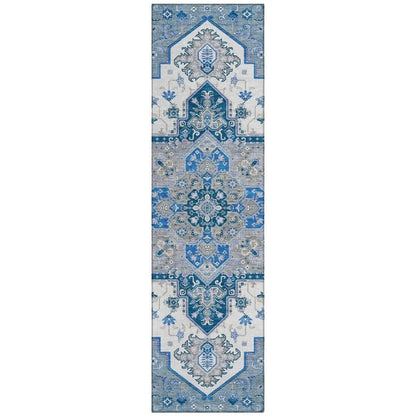 LOOMLAN Rugs Bellaya Blue Washable Indoor-Outdoor Rug