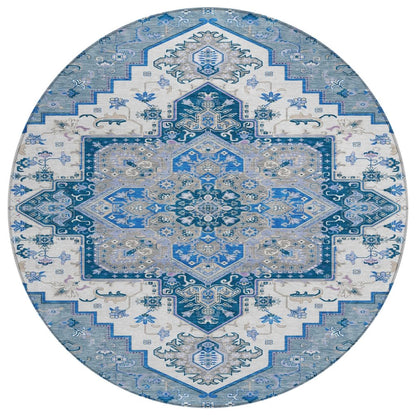 LOOMLAN Rugs Bellaya Blue Washable Indoor-Outdoor Rug