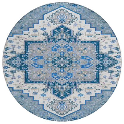 LOOMLAN Rugs Bellaya Blue Washable Indoor-Outdoor Rug