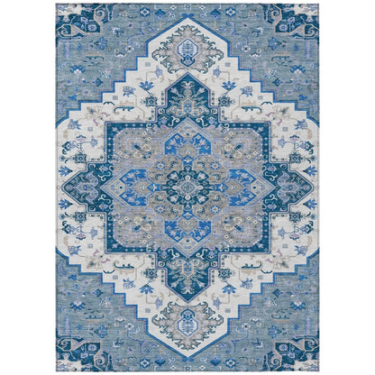 LOOMLAN Rugs Bellaya Blue Washable Indoor-Outdoor Rug