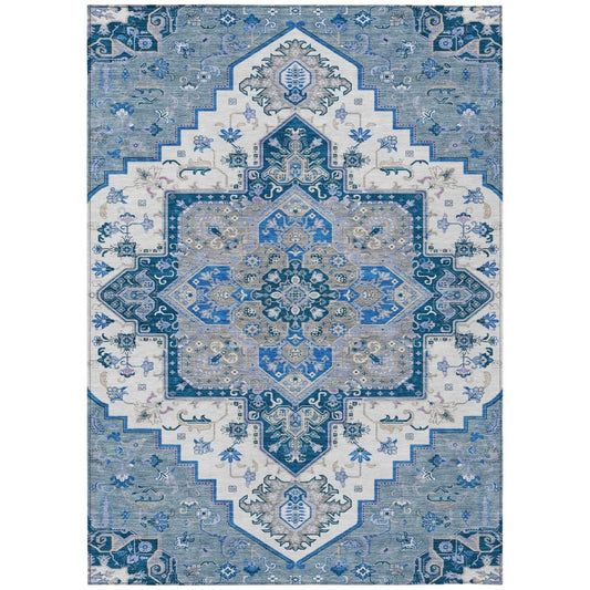 LOOMLAN Rugs Bellaya Blue Washable Indoor-Outdoor Rug
