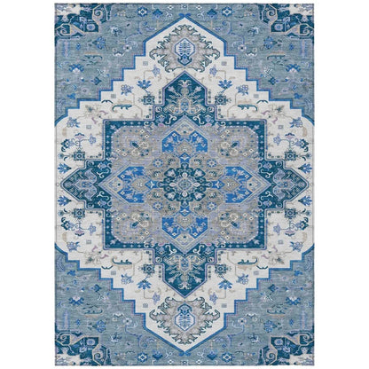 LOOMLAN Rugs Bellaya Blue Washable Indoor-Outdoor Rug