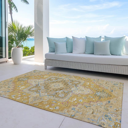 LOOMLAN Rugs Bellaya Gold Washable Indoor-Outdoor Rug