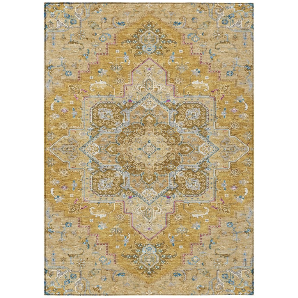 LOOMLAN Rugs Bellaya Gold Washable Indoor-Outdoor Rug