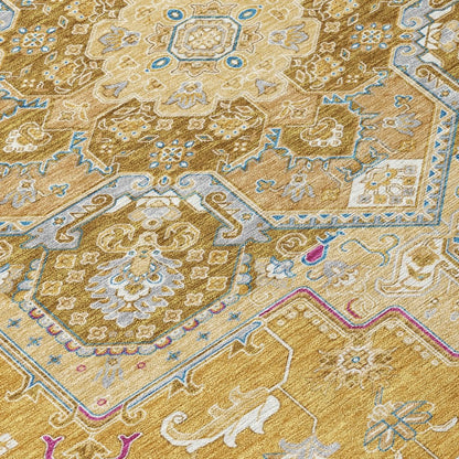 LOOMLAN Rugs Bellaya Gold Washable Indoor-Outdoor Rug
