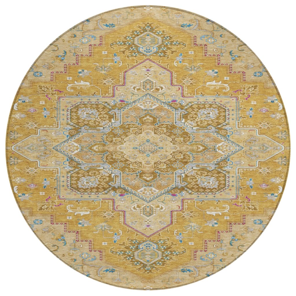 LOOMLAN Rugs Bellaya Gold Washable Indoor-Outdoor Rug