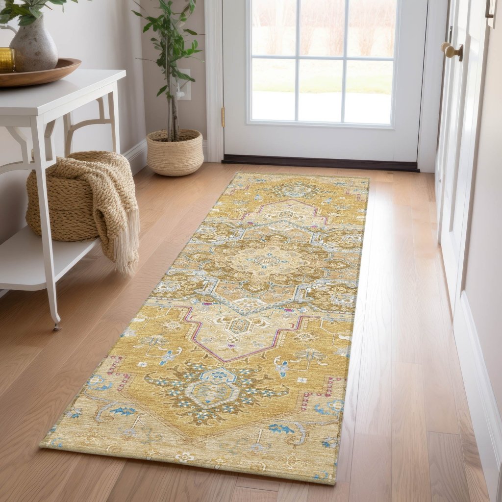 LOOMLAN Rugs Bellaya Gold Washable Indoor-Outdoor Rug