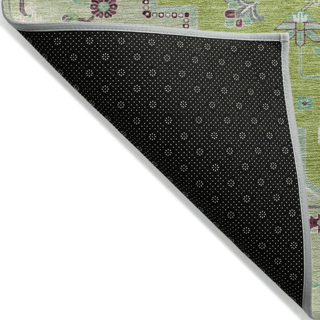 LOOMLAN Rugs Bellaya Green Washable Indoor-Outdoor Rug