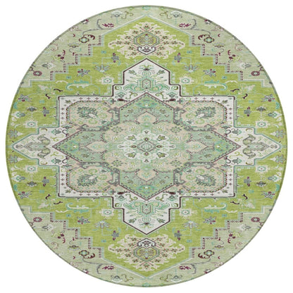 LOOMLAN Rugs Bellaya Green Washable Indoor-Outdoor Rug