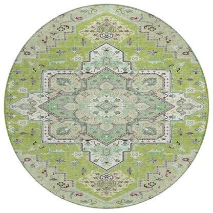 LOOMLAN Rugs Bellaya Green Washable Indoor-Outdoor Rug