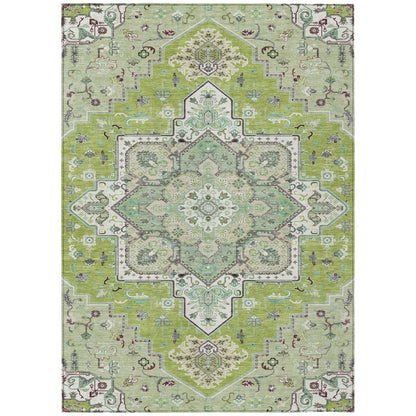LOOMLAN Rugs Bellaya Green Washable Indoor-Outdoor Rug