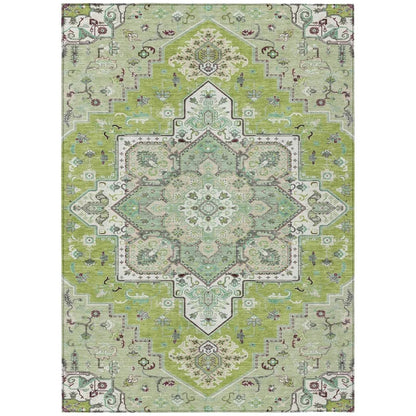 LOOMLAN Rugs Bellaya Green Washable Indoor-Outdoor Rug