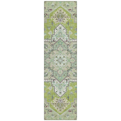 LOOMLAN Rugs Bellaya Green Washable Indoor-Outdoor Rug