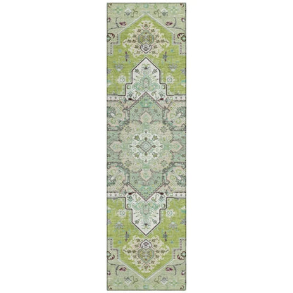 LOOMLAN Rugs Bellaya Green Washable Indoor-Outdoor Rug