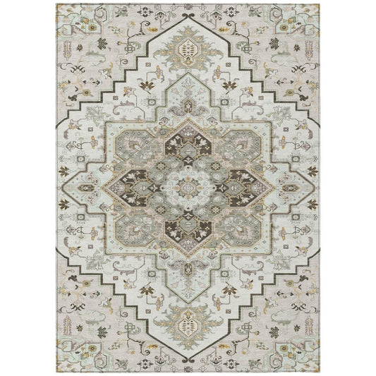 LOOMLAN Rugs Bellaya Ivory Washable Indoor-Outdoor Rug