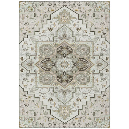 LOOMLAN Rugs Bellaya Ivory Washable Indoor-Outdoor Rug