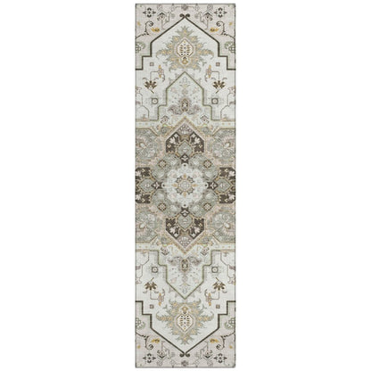 LOOMLAN Rugs Bellaya Ivory Washable Indoor-Outdoor Rug