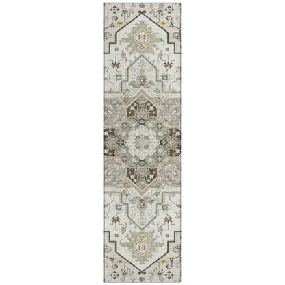 LOOMLAN Rugs Bellaya Ivory Washable Indoor-Outdoor Rug