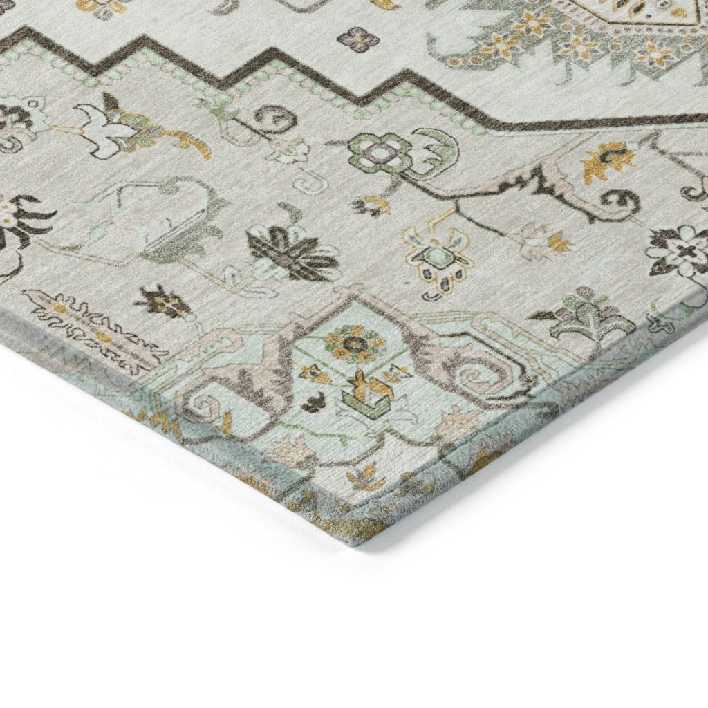 LOOMLAN Rugs Bellaya Ivory Washable Indoor-Outdoor Rug