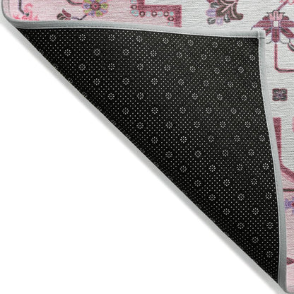 LOOMLAN Rugs Bellaya Pink Washable Indoor-Outdoor Rug