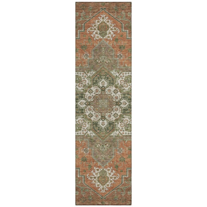 LOOMLAN Rugs Bellaya Rust Washable Indoor-Outdoor Rug