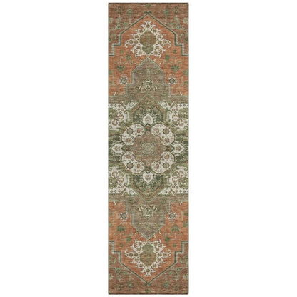 LOOMLAN Rugs Bellaya Rust Washable Indoor-Outdoor Rug