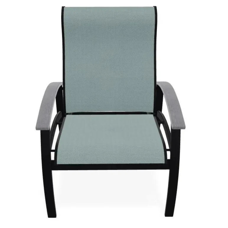 Belle Isle Multi - Position MGP Armed Dining Chair - LOOMLAN - Telescope - Outdoor Dining Chairs