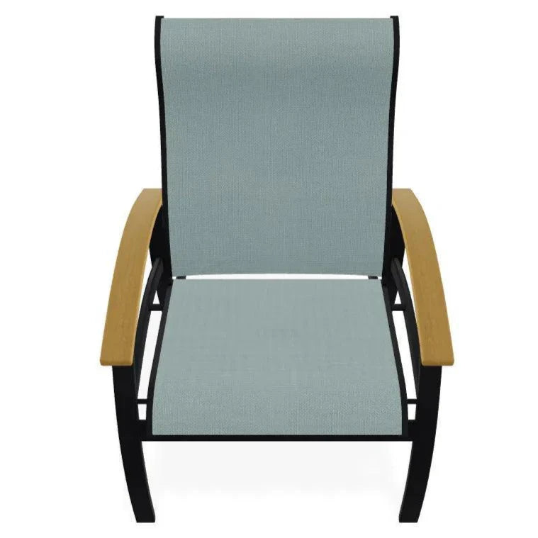 Belle Isle Multi - Position MGP Armed Dining Chair - LOOMLAN - Telescope - Outdoor Dining Chairs
