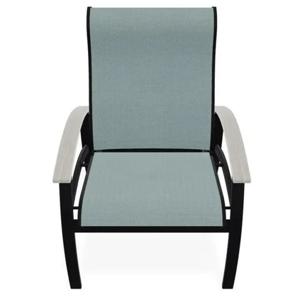 Belle Isle Multi - Position MGP Armed Dining Chair - LOOMLAN - Telescope - Outdoor Dining Chairs