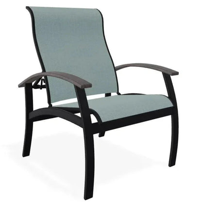 Belle Isle Multi - Position MGP Armed Dining Chair - LOOMLAN - Telescope - Outdoor Dining Chairs