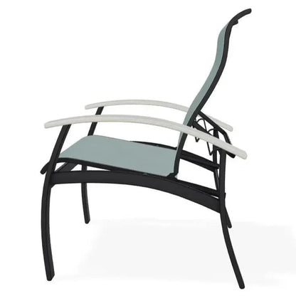 Belle Isle Multi - Position MGP Armed Dining Chair - LOOMLAN - Telescope - Outdoor Dining Chairs