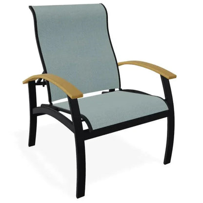 Belle Isle Multi - Position MGP Armed Dining Chair - LOOMLAN - Telescope - Outdoor Dining Chairs