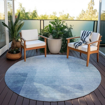 LOOMLAN Rugs Belvara Blue Washable Indoor-Outdoor Rug