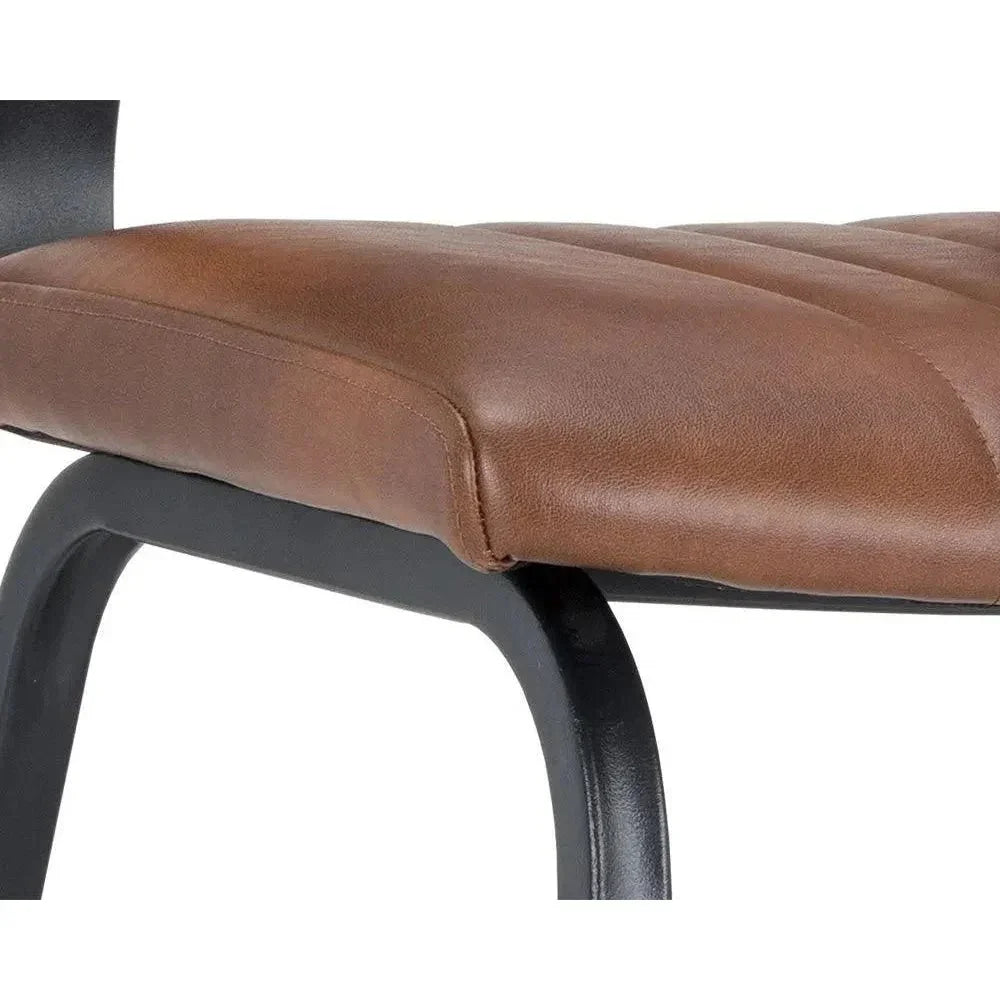 SUNPAN Berkley Leather Armless Dining Chair 2PC