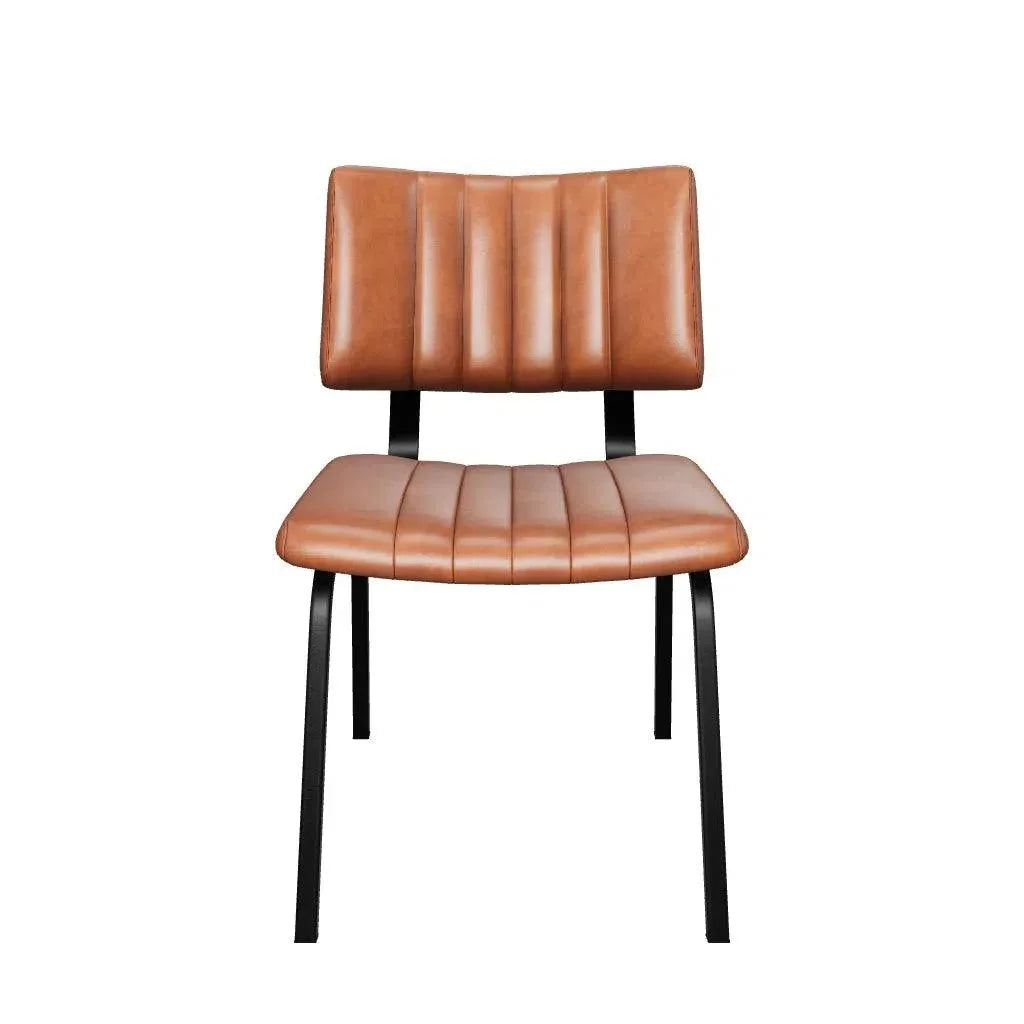 SUNPAN Berkley Leather Armless Dining Chair 2PC